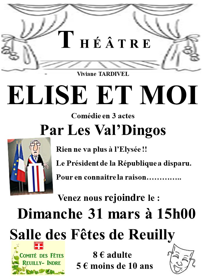 Affiche Elise et Moi Théâtre Reuilly