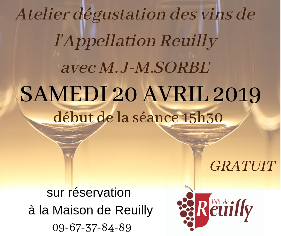 Dégustation oenologique 20 avril 2019