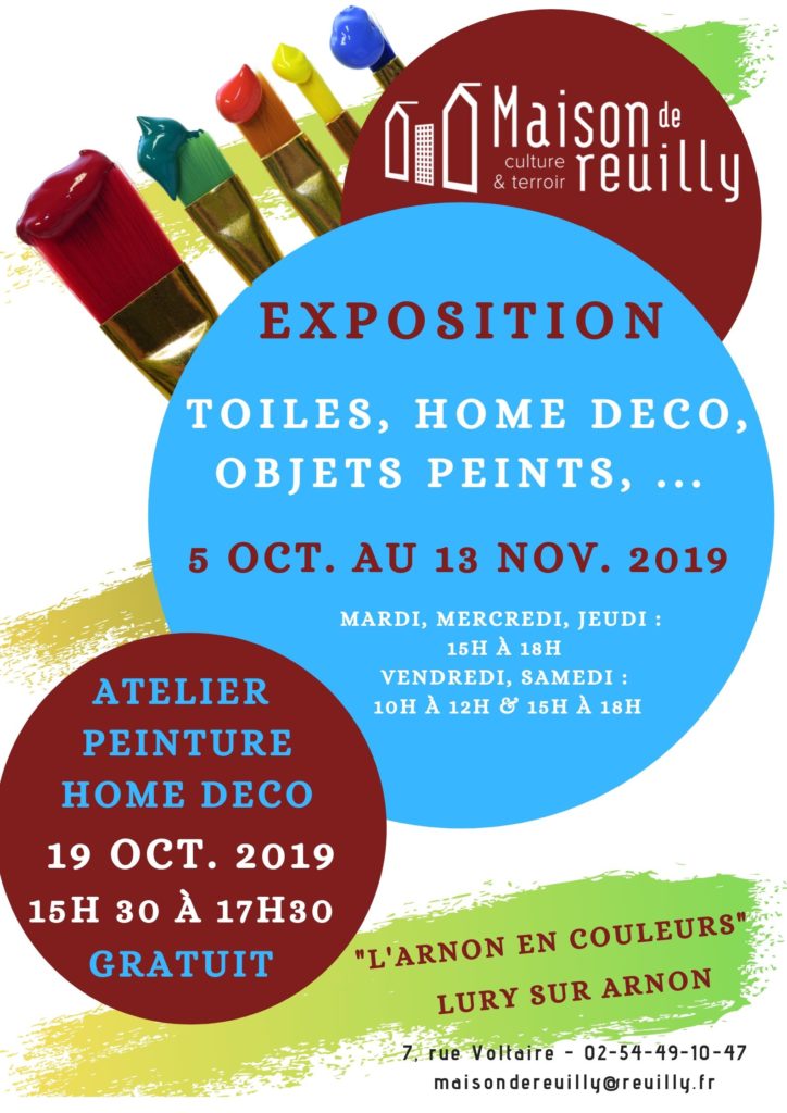 Atelier peinture le 19 octobre à la Maison de Reuilly