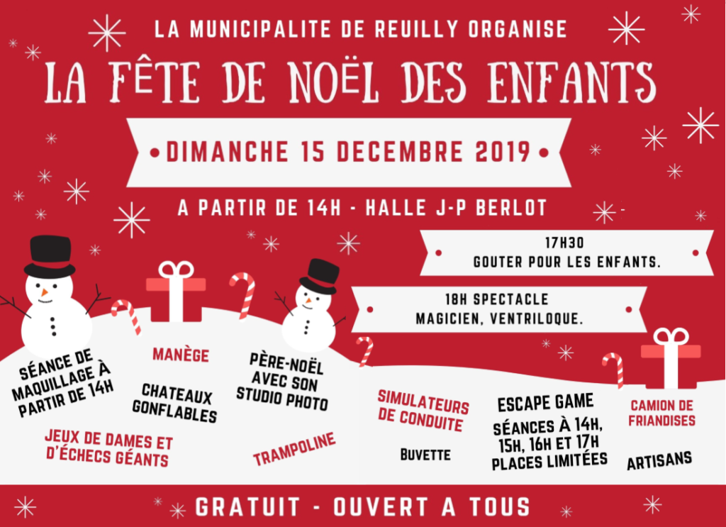 affiche noel enfants reuilly 2019