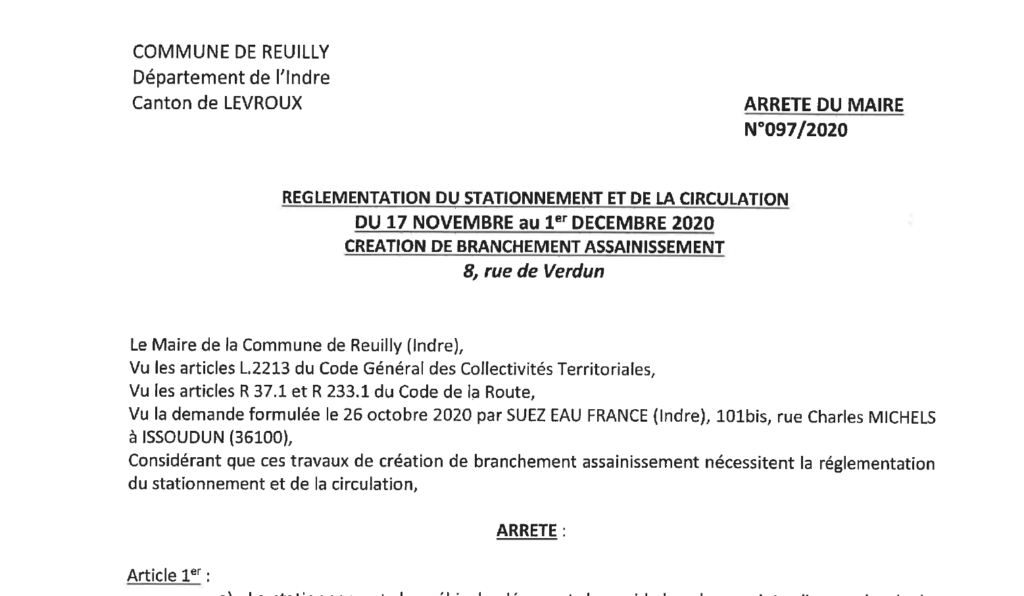 Travaux et perturbations de la circulation au 8 rue de Verdun entre le 17 novembre et le 1er décembre