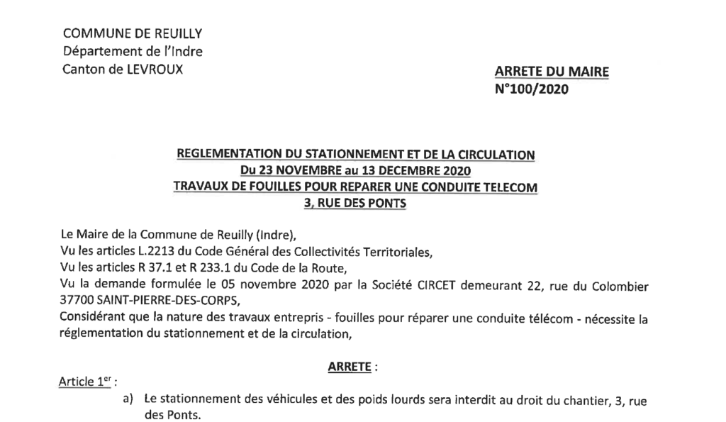 Travaux et perturbations de la circulation au 3 rue des Ponts entre le 23 novembre et le 13 décembre