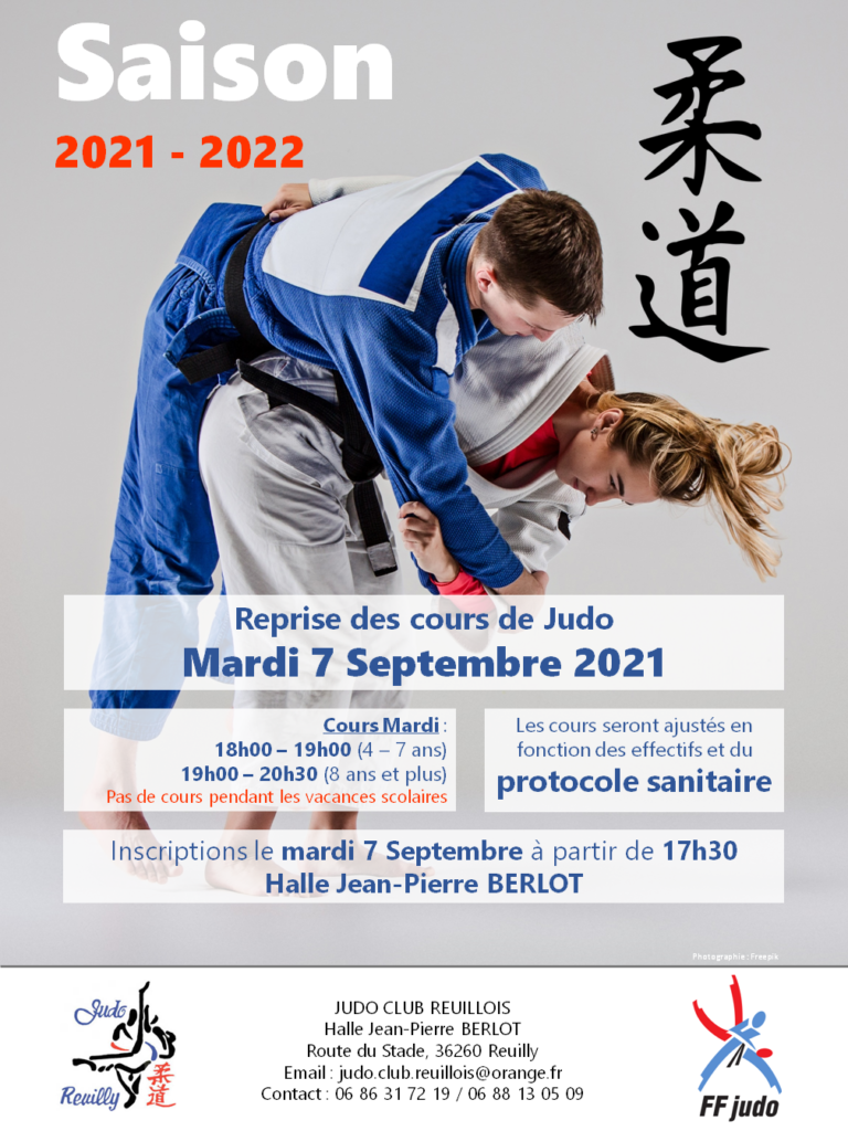 Inscriptions et reprise des cours du Judo-Club Reuillois