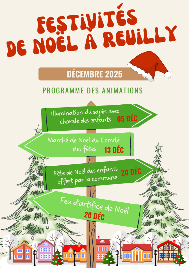 Le Programme des Festivités de Noël à Reuilly !