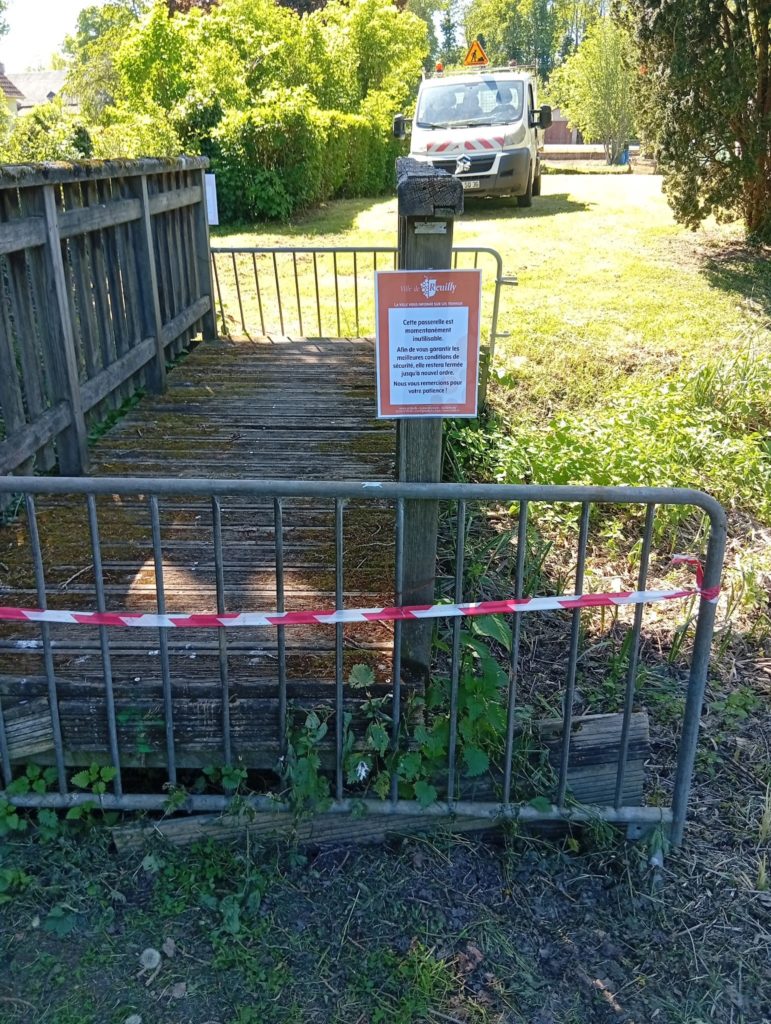 Fermeture des passerelles d&rsquo;accès à l&rsquo;Espace Naturel Sensible